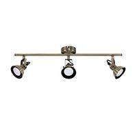 MiniSun | Modern 3 Way Ceiling Spotlight in an Antique Gold Finish | Ceiling Spots, Home Décor & Improvement Essential | Mains Wired