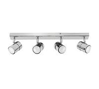 MiniSun | Modern 4 Way Straight Bar Ceiling Spotlight Fitting in a Polished Chrome Finish | Ceiling Lights & Home Improvements Essential