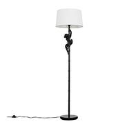 MiniSun | Modern Black Hanging Monkey Floor Lamp with a White Tapered Shade | Floor Lamps & Torchieres, Home Décor & Improvement Essential