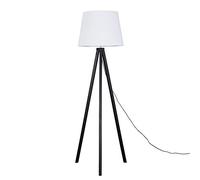 MiniSun | Modern Black Wood Tripod Design Floor Lamp with a White Tapered Shade | Floor Lamps & Torchieres, Home Décor & Improvement Essential | Includes Bulb [3000K Warm White]