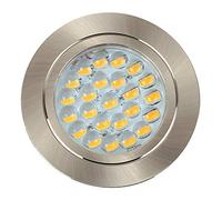 MiniSun | Modern Brushed Chrome 12V LED Caravan/Boat/Cabin Downlights | Lighting, Home Décor & Improvement Essential | Includes Bulb [2700K Warm White]