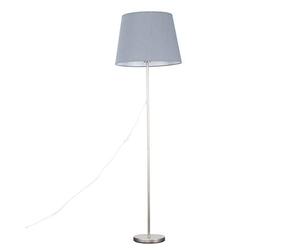 MiniSun | Modern Brushed Chrome Floor Lamp with an Extra Large Grey Tapered Shade | Floor Lamps & Torchieres, Home Décor & Improvement Essential
