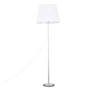 MiniSun | Modern Brushed Chrome Floor Lamp with an Extra Large White Tapered Shade | Floor Lamps & Torchieres, Home Décor & Improvement Essential