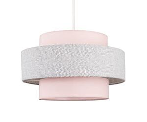 MiniSun | Modern Ceiling Light Shade in a Pink and Grey Herringbone Finish | Pendant Lights, Home Décor & Improvement Essential | 30cm Shade Width