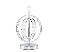 MiniSun | Modern Chrome Acrylic Jewel Intertwined Double Hoop Design Table Lamp Base | Table Lamps, Home Décor & Improvement Essential