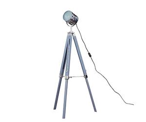 MiniSun | Modern Cool Grey and Chrome Studio Style Adjustable Spotlight Tripod Floor Lamp | Floor Lamps, Home Décor & Improvement Essential | Includes 1x 6W LED E27 Light Bulb