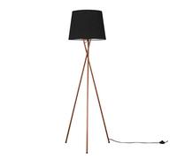 MiniSun | Modern Copper Metal Floor Lamp with a Black Tapered Shade | Floor Lamps & Torchieres, Home Décor & Improvement Essential | Includes 6W LED Bulb [3000K Warm White]