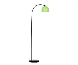 MiniSun | Modern Designer Style Black Floor Lamp with a Gloss Green Light Shade | Floor Lamps & Torchieres, Home Décor & Improvement Essential | Includes 6W LED E27 Light Bulb