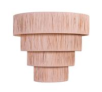 MiniSun | Modern Easy Fit 4 Layer Natural Rattan Raffia Living Room Bedroom Ceiling Pendant Light Shade | Pendant Lights, Home Décor & Improvement Essential | Includes Bulb | 400mm Shade Width