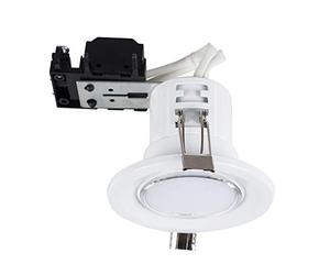 MiniSun | Modern Fir Gloss White GU10 Recessed Ceiling Downlight/Spotlights | Ceiling Spots, Home Décor & Improvement Essential | Pack of 10 | Includes Bulb [6500K Cool White] | Mains Wired