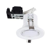 MiniSun | Modern Fire Rated Gloss White GU10 Recessed Ceiling Downlight/Spotlights | Ceiling Spots, Home Décor & Improvement Essential | Pack of 10 | Includes Bulb [6500K Cool White]