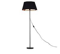 MiniSun | Modern Floor Lamp in a Black Metal Finish with a Black/Copper Geometric Shade | Floor Lamps & Torchieres, Home Décor & Improvement Essential