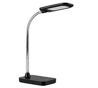 MiniSun | Modern Gloss Black & Chrome 5w LED Touch Dimmer Adjustable Task Desk Lamp | Desk Lamps, Home Décor & Improvement Essential | Includes Bulb [6500K]