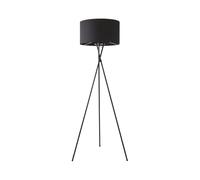 MiniSun | Modern Gloss Black Metal Floor Lamp with a Black Shade | Floor Lamps & Torchieres, Home Décor & Improvement Essential | Includes 6W LED Bulb [3000K Warm White]