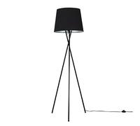 MiniSun | Modern Gloss Black Metal Floor Lamp with a Black Tapered Shade | Floor Lamps & Torchieres, Home Décor & Improvement Essential | Includes 6W LED Bulb [3000K Warm White]