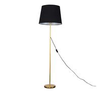 MiniSun | Modern Gold Metal Floor Lamp with a Black Tapered Shade | Floor Lamps & Torchieres, Home Décor & Improvement Essential | Includes Bulb [3000K Warm White]