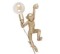 MiniSun | Modern Gold Monkey Holding Light Bulb Design Wall Light | Wall Lights & Home Improvements Essential