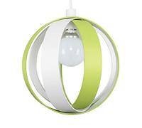 MiniSun | Modern Green and Cream Fabric Cocoon Ceiling Light Shade | Pendant Lights, Home Décor & Improvement Essential | 290cm Shade Width