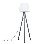 MiniSun | Modern Grey Wood Tripod Design Floor Lamp with a White Tapered Shade | Floor Lamps & Torchieres, Home Décor & Improvement Essential | Includes Bulb [3000K Warm White]