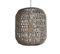 MiniSun | Modern Grey Woven Rope Ceiling Light Shade | Pendant Lights, Home Décor & Improvement Essential | 25cm Shade Width