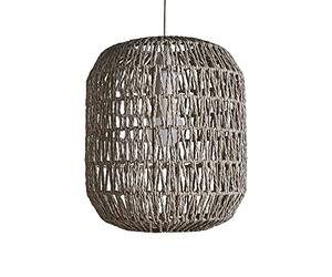 MiniSun | Modern Grey Woven Rope Ceiling Light Shade | Pendant Lights, Home Décor & Improvement Essential | Includes 10W LED Bulb [3000K Warm White] | 25cm Shade Width