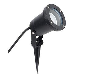 MiniSun | Modern Ground Spike/Wall Mount Outdoor Lights in a Black Finish | Outdoor Wall Lights, Home Décor & Improvement Essential | Pack of 8 | Mains Wired