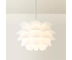 MiniSun | Modern Intricate Design White Ceiling Light Shade | Pendant Lights, Home Décor & Improvement Essential | 400mm Shade Width