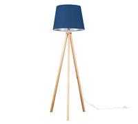 MiniSun | Modern Light Wood Tripod Design Floor Lamp with a Navy Tapered Shade | Floor Lamps & Torchieres, Home Décor & Improvement Essential
