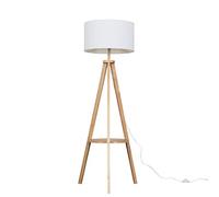 MiniSun | Modern Light Wood Tripod Design Floor Lamp with Storage Shelf and White Drum Shade | Floor Lamps & Torchieres, Home Décor, Improvement & Lifestyle Essential