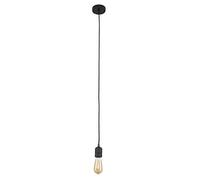 MiniSun | Modern Matt Black Ceiling Rose & Flex Lampholder Fitting | Pendant Lights, Home Décor & Improvement Essential