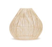MiniSun | Modern Natural Rattan Teardrop Ceiling Light Shade | Pendant Lights, Home Décor & Improvement Essential | Includes 4W Bulb | 340mm Shade Width