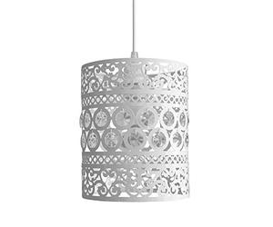 MiniSun | Modern Ornate Shabby Chic Ceiling Light Shade | Pendant Lights, Home Décor & Improvement Essential | 18cm Shade Width