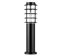 MiniSun | Modern Outdoor Black Stainless Steel Bollard Lantern Light Post | Post Lights, Home Décor & Improvement Essential | Includes Bulb [6500K Colour Temperature]