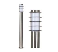 MiniSun | Modern Outdoor Stainless Steel Bollard Lantern Light Post 1 Metre | Outdoor Lights & Home/Garden Improvements Essential |