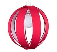 MiniSun | Modern Red Fabric Cocoon Globe Style Ceiling Pendant Light Shade | Shades, Home Décor & Improvement Essential | B22 Bulb Included | 290mm Shade Width
