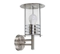 MiniSun | Modern Silver Stainless Steel Metal Fisherman's Lantern Wall Light | Outdoor Wall Lights, Home Décor & Improvement Essential