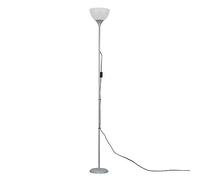 MiniSun | Modern Silver Uplighter Floor Lamp with a White Shade | Floor Lamps & Torchieres, Home Décor & Improvement Essential