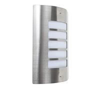 MiniSun | Modern Stainless Steel and Frosted Opal Lens Outdoor Wall Mounted Light | Outdoor Wall Lights, Home Décor & Improvement Essential | Includes Bulb [6500K Colour Temperature]