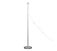 MiniSun | Modern Standard Floor Lamp Base in a Brushed Chrome Metal Finish | Floor Lamps & Torchieres, Home Décor & Improvement Essential | Includes Bulb [6500K Cool White]
