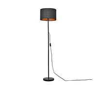MiniSun | Modern Standard Floor Lamp in a Black Metal Finish with a Black/Gold Drum Shade | Floor Lamps & Torchieres, Home Décor & Improvement Essential