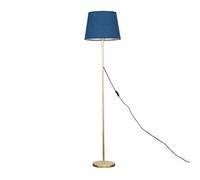 MiniSun | Modern Standard Floor Lamp in a Gold Metal Finish with a Navy Blue Tapered Shade | Floor Lamps & Torchieres, Home Décor & Improvement Essential