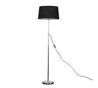 MiniSun | Modern Standard Floor Lamp in a Polished Chrome Finish with a Black Tapered Shade | Floor Lamps & Torchieres, Home Décor & Improvement Essential