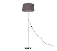 MiniSun | Modern Standard Floor Lamp in a Polished Chrome Finish with a Dark Grey Tapered Shade | Floor Lamps & Torchieres, Home Décor & Improvement Essential