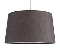 MiniSun | Modern Tapered Grey Faux Linen Lampshade | Pendant Lights, Home Décor & Improvement Essential | 40cm Shade Width