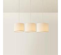 MiniSun | Nesting Fabric Ceiling Light Shades in Cream | Lamp Shades, Home Décor & Improvement Essential | Pack of 3 [S/M/L] | 30cm Shade Width | 30, 28 & 26cm Depth | 22, 21 & 20cm Height