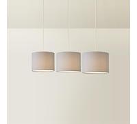 MiniSun | Nesting Fabric Ceiling Light Shades in Grey | Lamp Shades, Home Décor & Improvement Essential | Pack of 3 [S/M/L] | 30cm Shade Width | 30, 28 & 26cm Depth | 22, 21 & 20cm Height