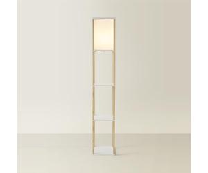 MiniSun | Oak Wooden Floor Lamp with Shelves | Floor Lamps & Torchieres, Home Décor & Improvement Essential | Includes 10W GLS Bulb [3000K Warm White]