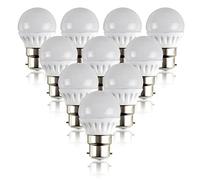 MiniSun | Pack of 10 4w LED BC B22 Golfball Energy Saving Long Life Light Bulbs [2700K Warm White] | Bulbs & Home Improvements Essential