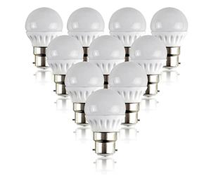 MiniSun | Pack of 10 4w LED BC B22 Golfball Energy Saving Long Life Light Bulbs [2700K Warm White] | Bulbs & Home Improvements Essential