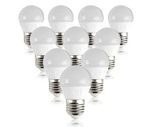 MiniSun | Pack of 10 4w LED ES E27 Golfball Energy Saving Long Life Light Bulbs [3000K Warm White] | Bulbs & Home Improvements Essential